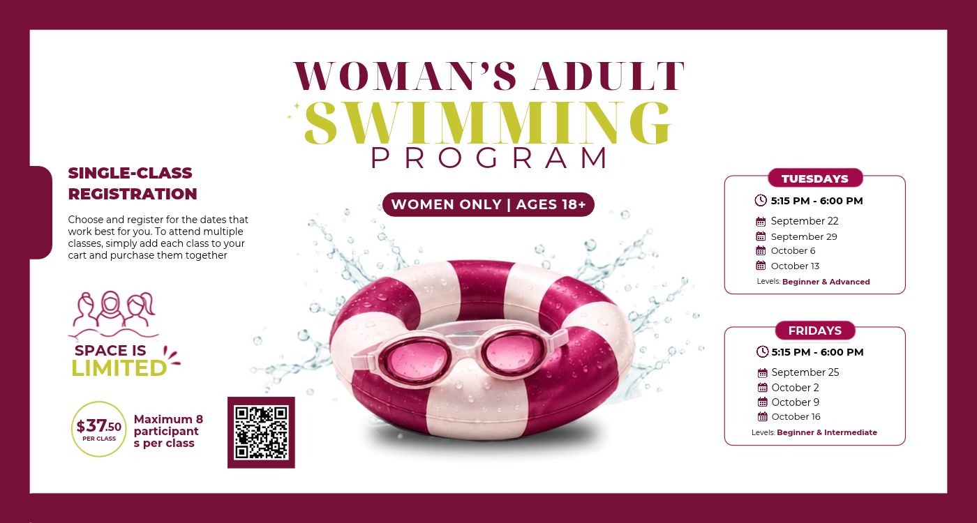 Women's Adult Swimming Program flyer